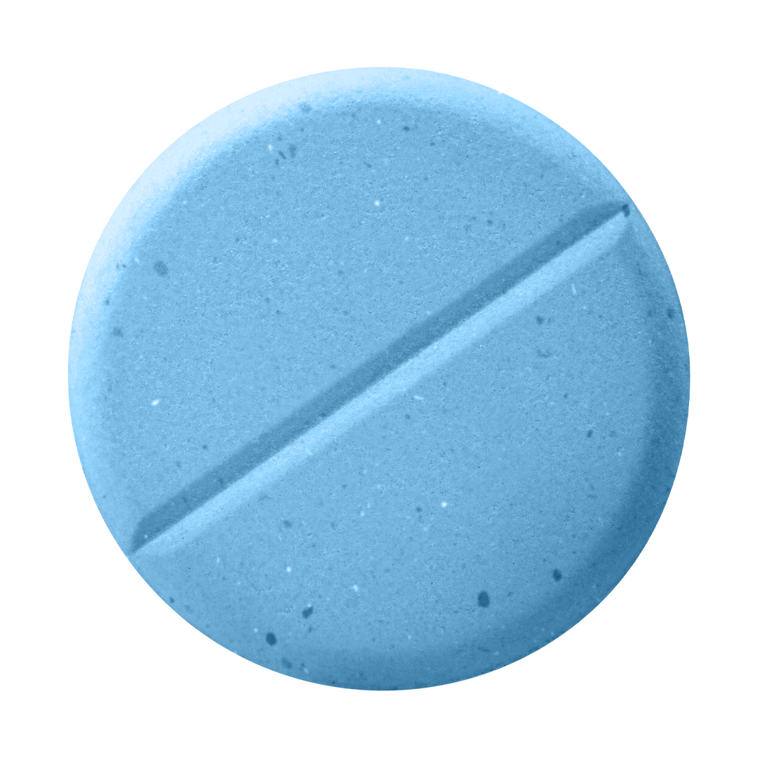 Light blue unflavored 7-hydroxymitragynine tablet